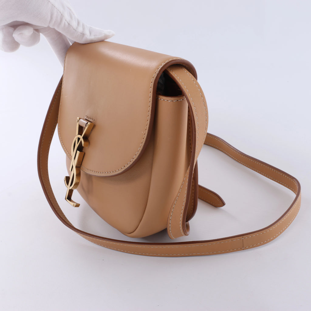 Saint Laurent Paris Kaia Leather Shoulder bag in Beige