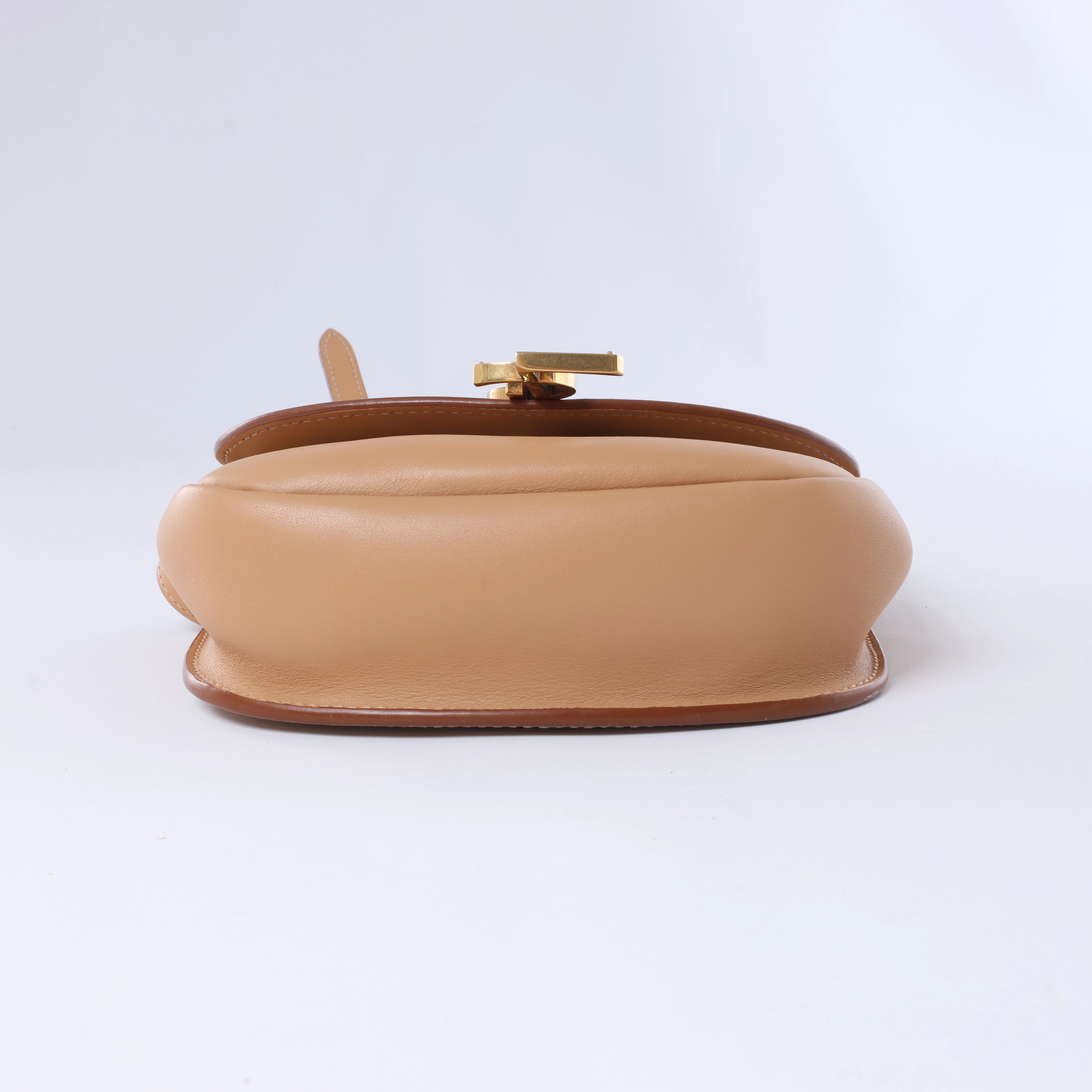 Saint Laurent Paris Kaia Leather Shoulder bag in Beige