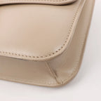 Saint Laurent Paris Carre Leather Shoulder bag in Beige 633214