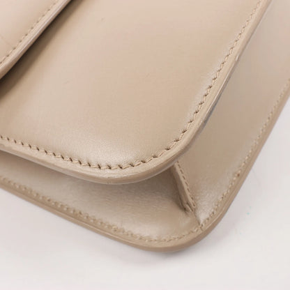 Sac bandoulière en cuir Carré Saint Laurent Paris beige 633214