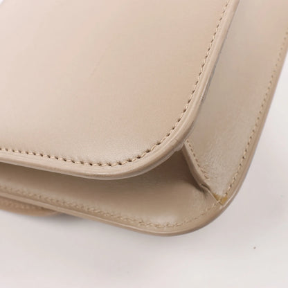 Sac bandoulière en cuir Carré Saint Laurent Paris beige 633214