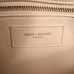 Saint Laurent Paris Carre Leather Shoulder bag in Beige 633214