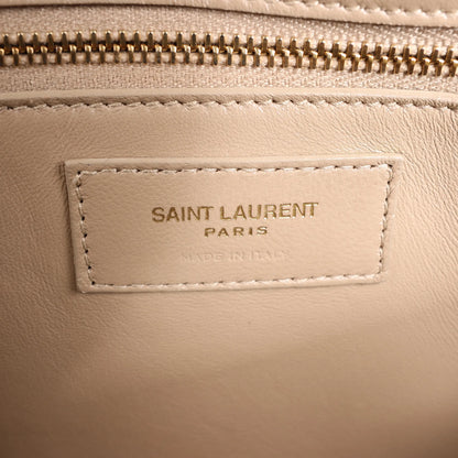 Saint Laurent Paris Carre Leather Shoulder bag in Beige 633214