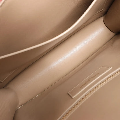 Saint Laurent Paris Carre Leather Shoulder bag in Beige 633214