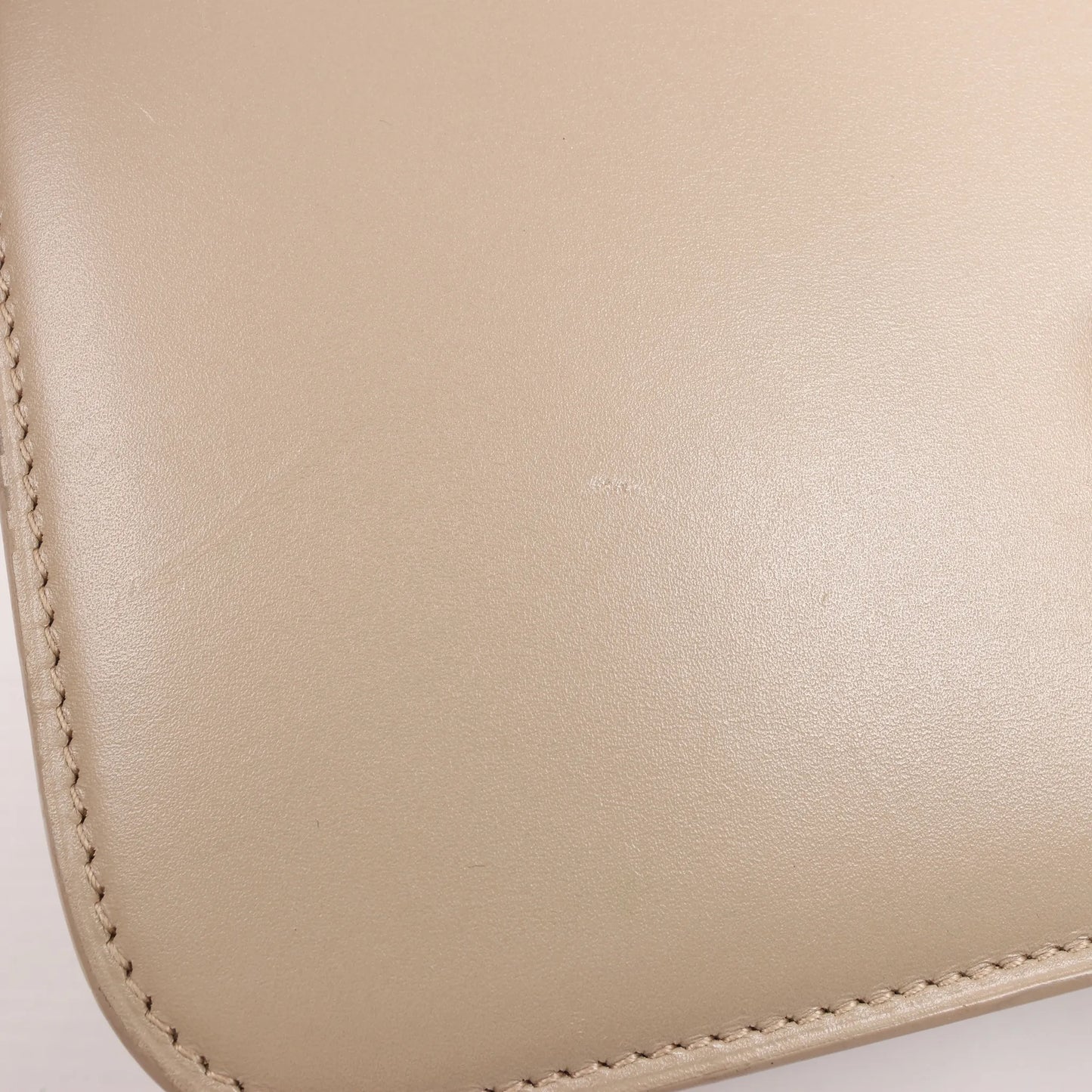 Saint Laurent Paris Carre Leather Shoulder bag in Beige 633214