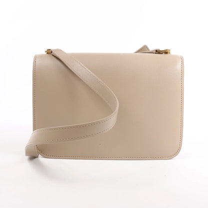Saint Laurent Paris Carre Leather Shoulder bag in Beige 633214