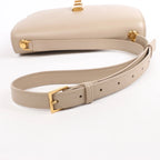 Saint Laurent Paris Carre Leather Shoulder bag in Beige 633214