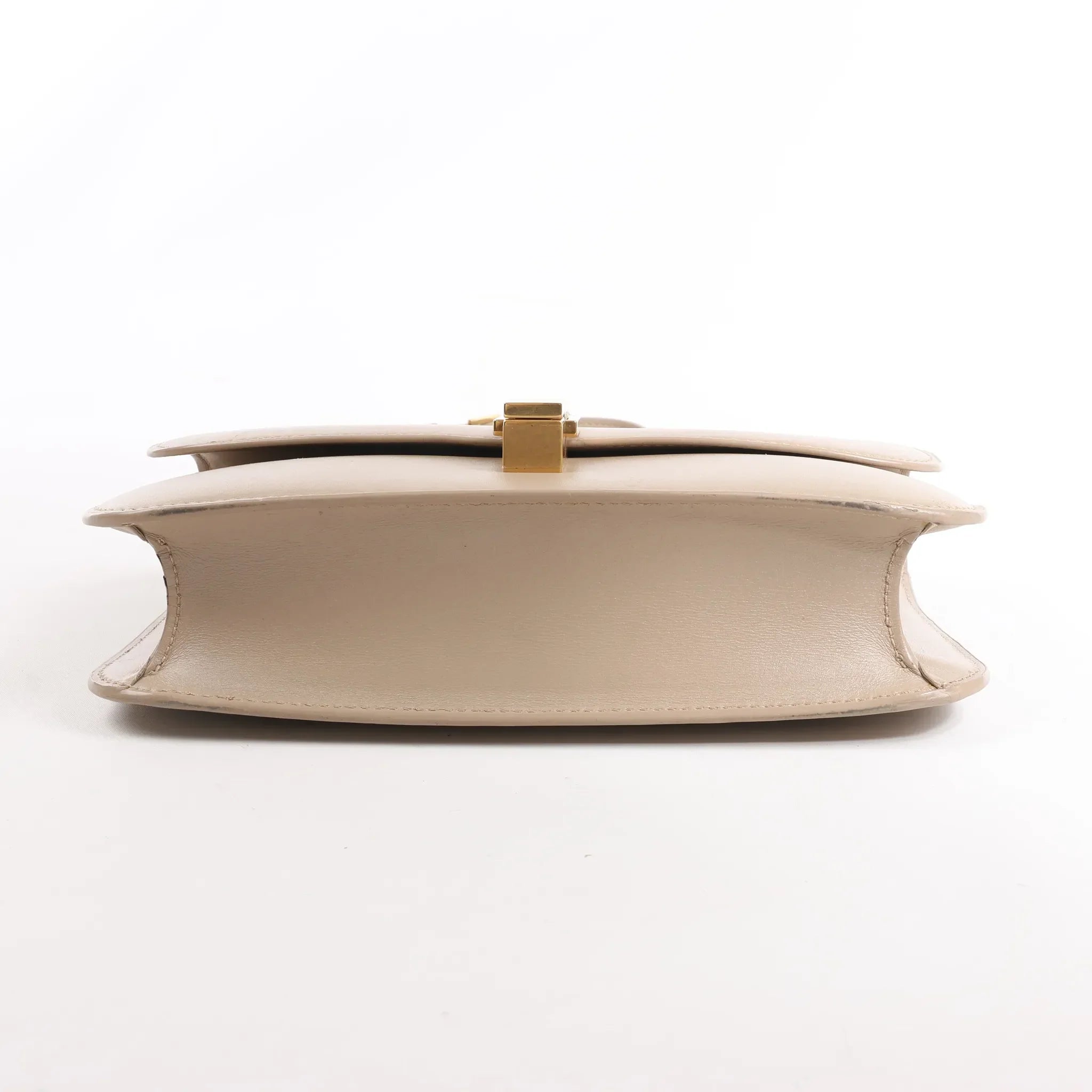Saint Laurent Paris Carre Leather Shoulder bag in Beige 633214