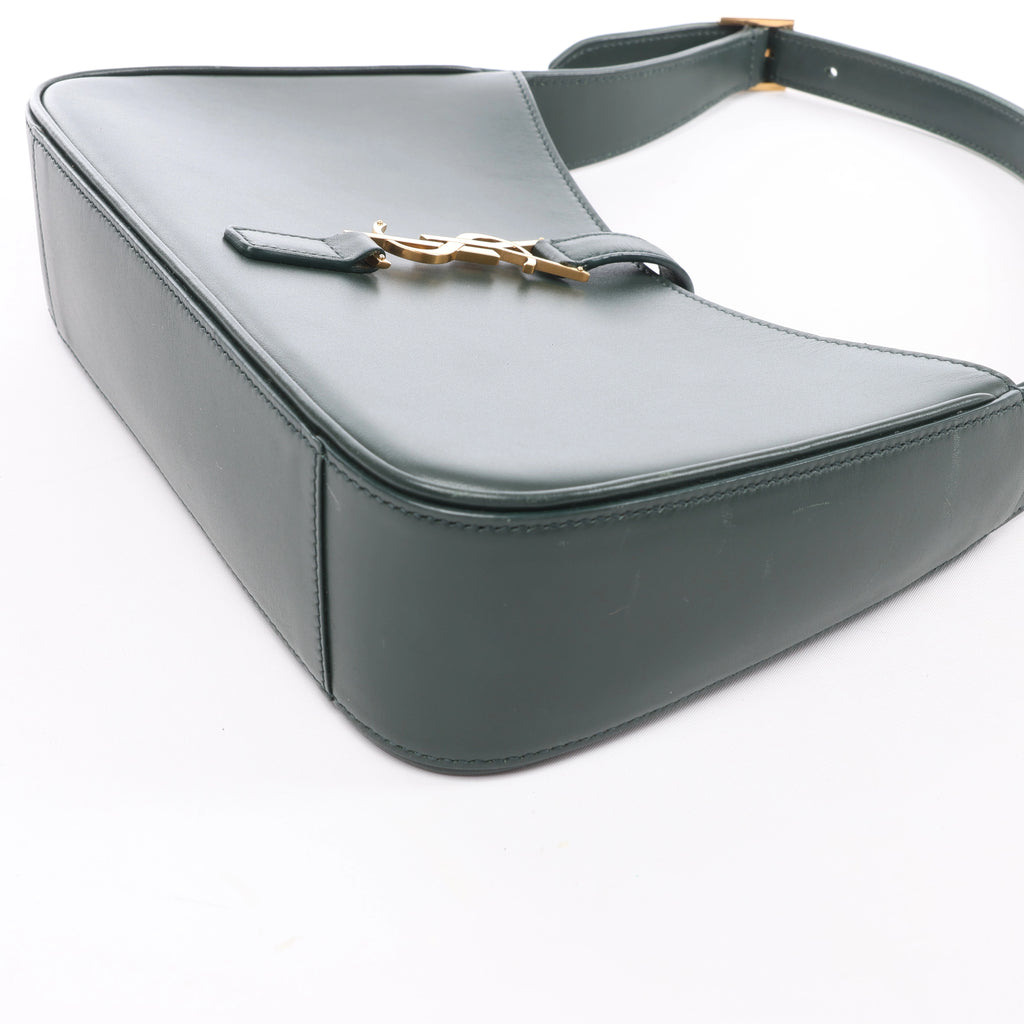 Saint Laurent Paris Le 5 a 7 Leather Shoulder Bag in Green 657228