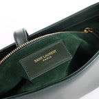 Saint Laurent Paris Le 5 a 7 Leather Shoulder Bag in Green 657228