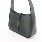 Saint Laurent Paris Le 5 a 7 Leather Shoulder Bag in Green 657228