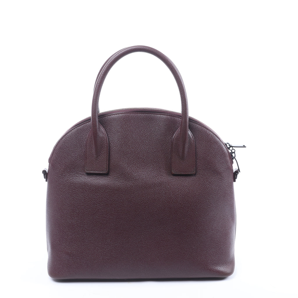 Saint Laurent Paris Sac de Jour Boston Leather 2Way Handbag in Burgundy 439263