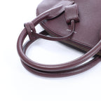 Saint Laurent Paris Sac de Jour Boston Leather 2Way Handbag in Burgundy 439263