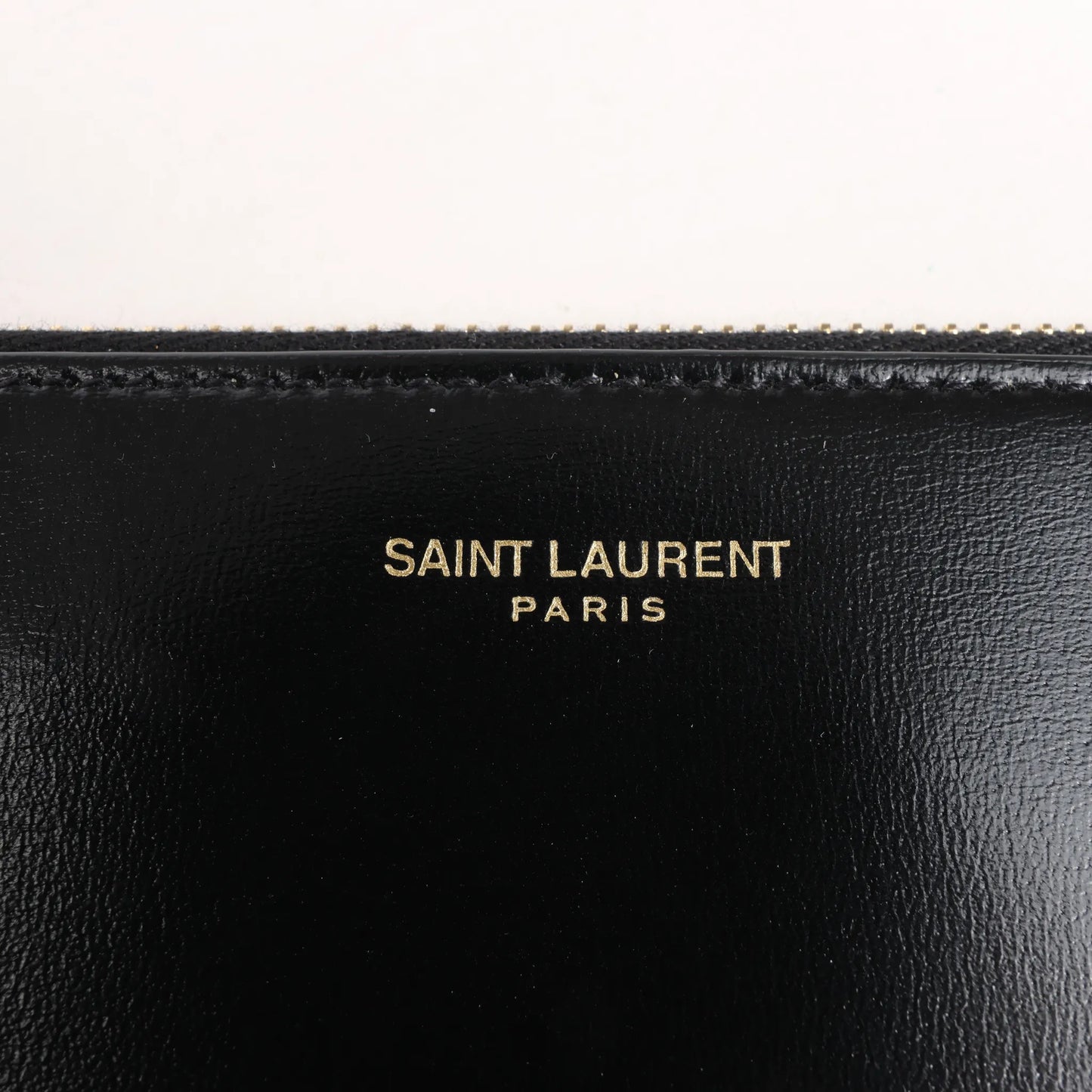 Saint Laurent Paris  Leather Clutch in Black 635098