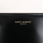 Saint Laurent Paris  Leather Clutch in Black 635098