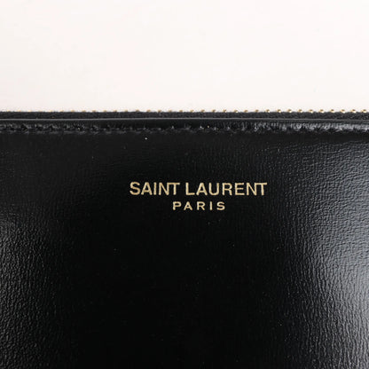 Saint Laurent Paris  Leather Clutch in Black 635098