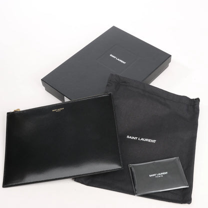 Saint Laurent Paris  Leather Clutch in Black 635098