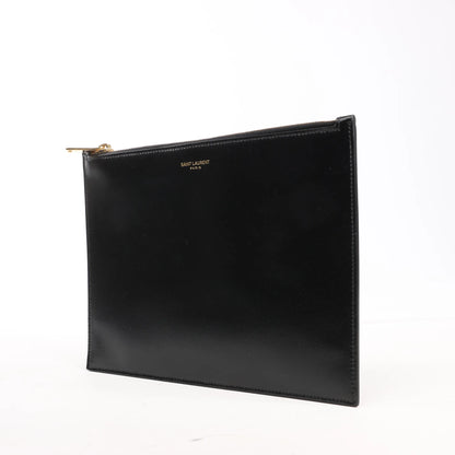 Saint Laurent Paris  Leather Clutch in Black 635098