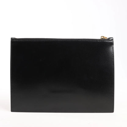 Saint Laurent Paris  Leather Clutch in Black 635098