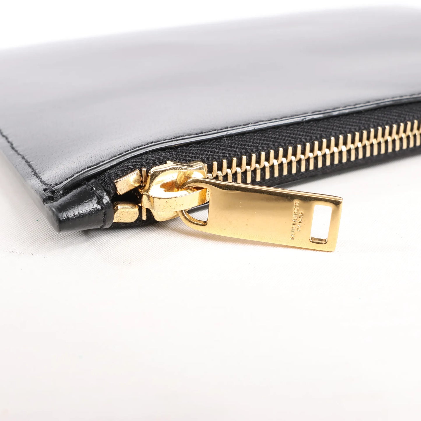Saint Laurent Paris  Leather Clutch in Black 635098