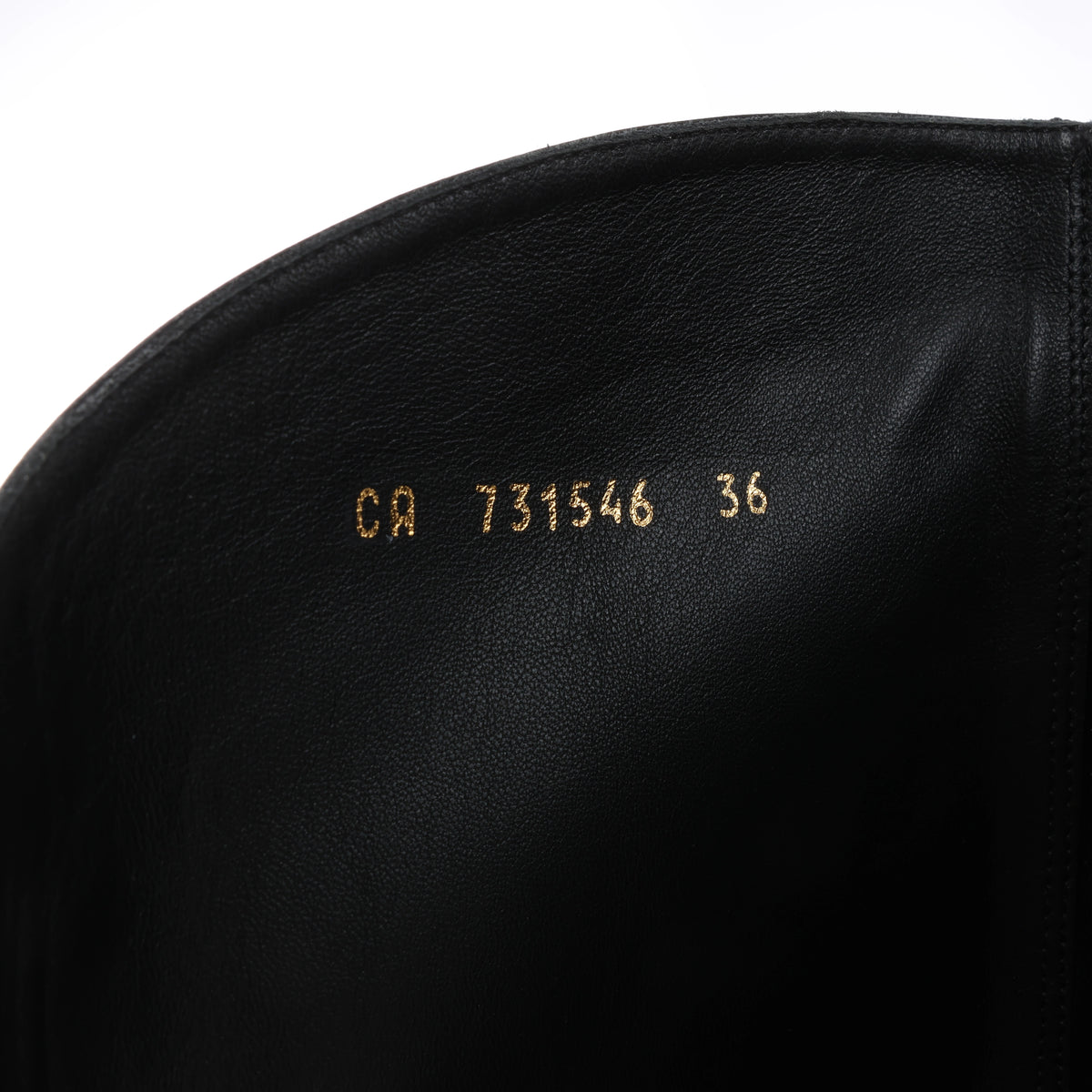 Saint Laurent Paris Tom Knee Leather High Boot in Black 731546, Size EU 36