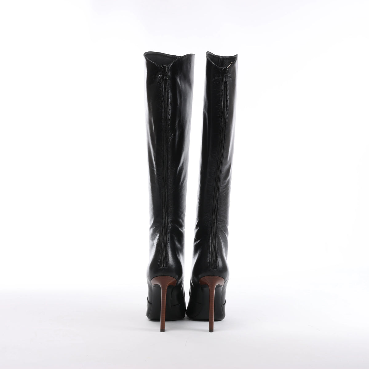 Saint Laurent Paris Tom Knee Leather High Boot in Black 731546, Size EU 36