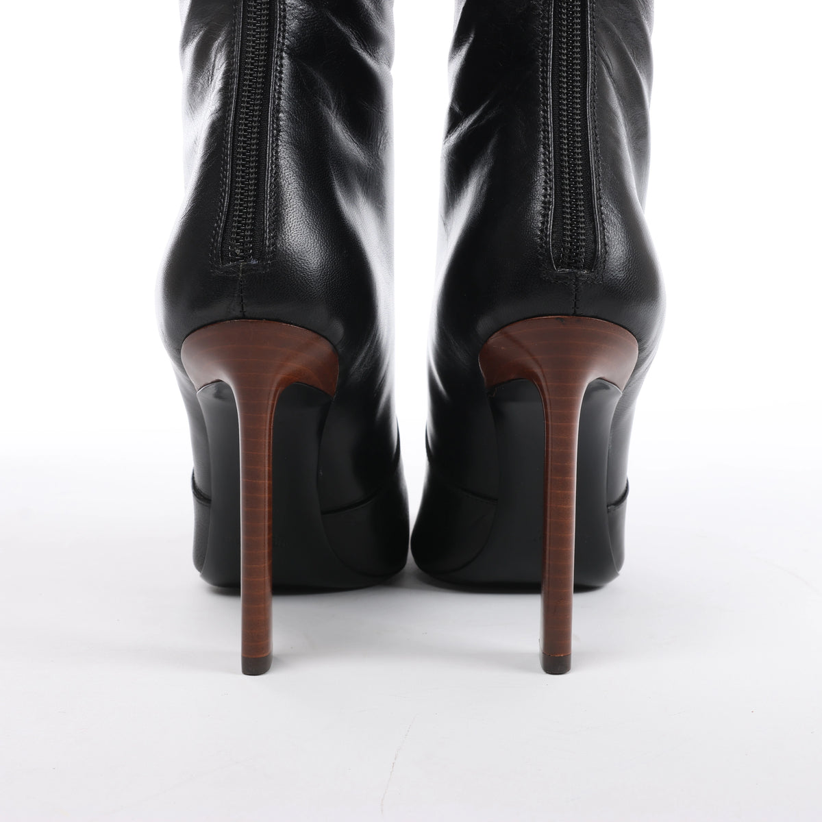 Saint Laurent Paris Tom Knee Leather High Boot in Black 731546, Size EU 36