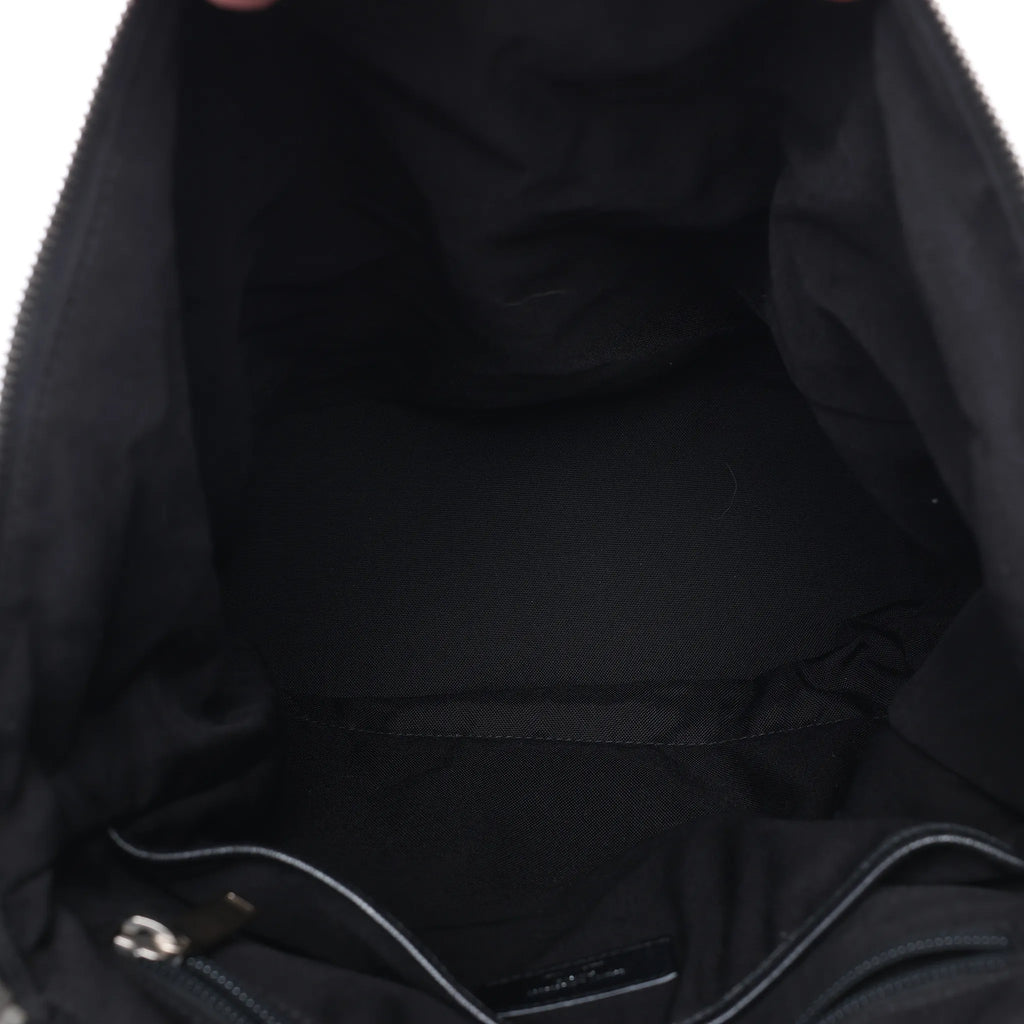 Saint Laurent Paris Sid Leather & Canvas Backpack in Black