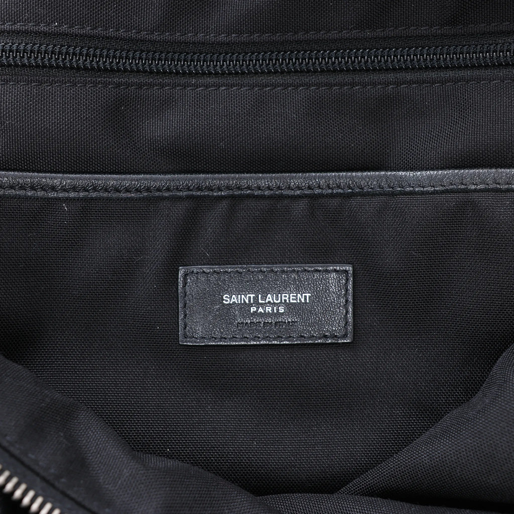 Saint Laurent Paris Sid Leather & Canvas Backpack in Black
