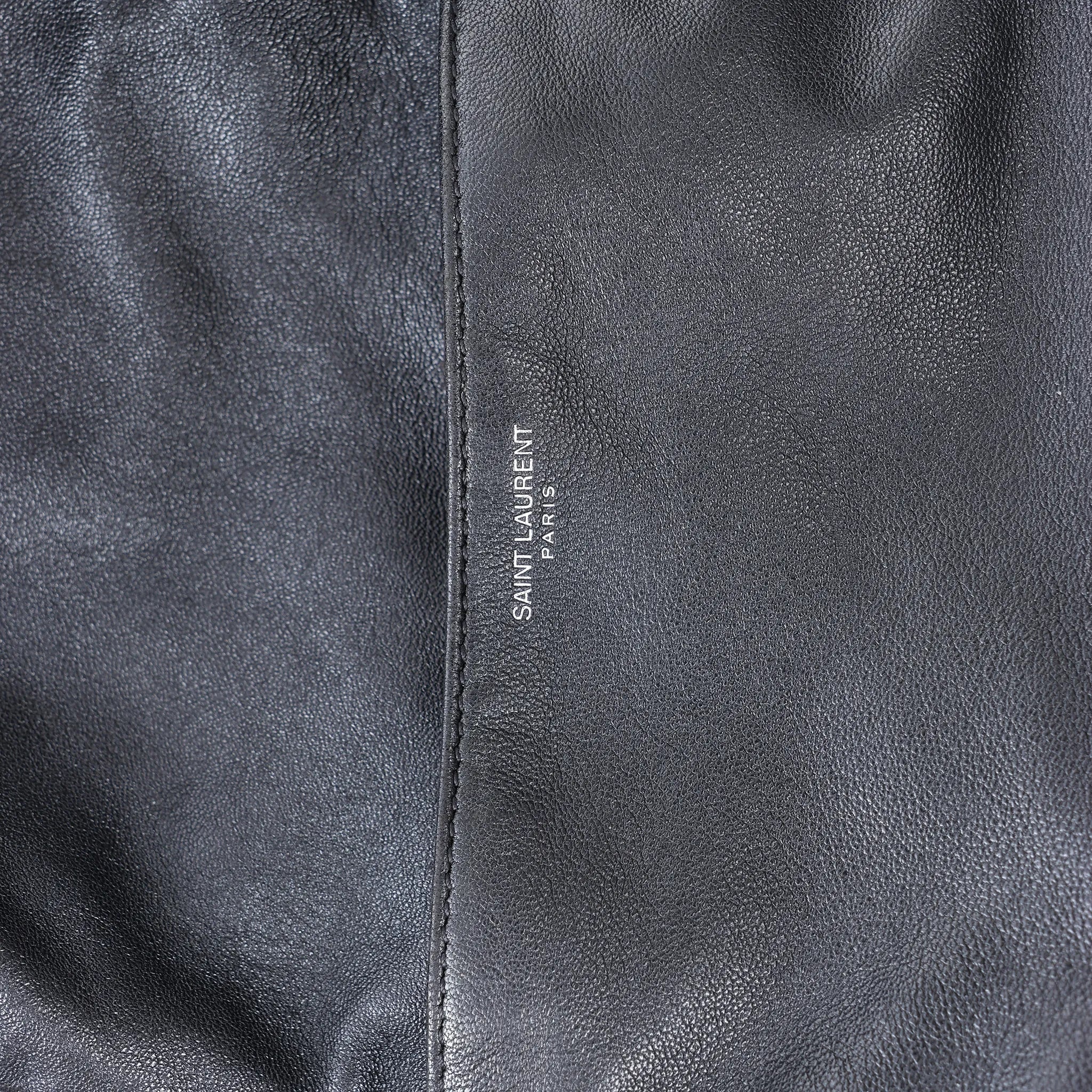 Saint Laurent Paris Sid Leather & Canvas Backpack in Black