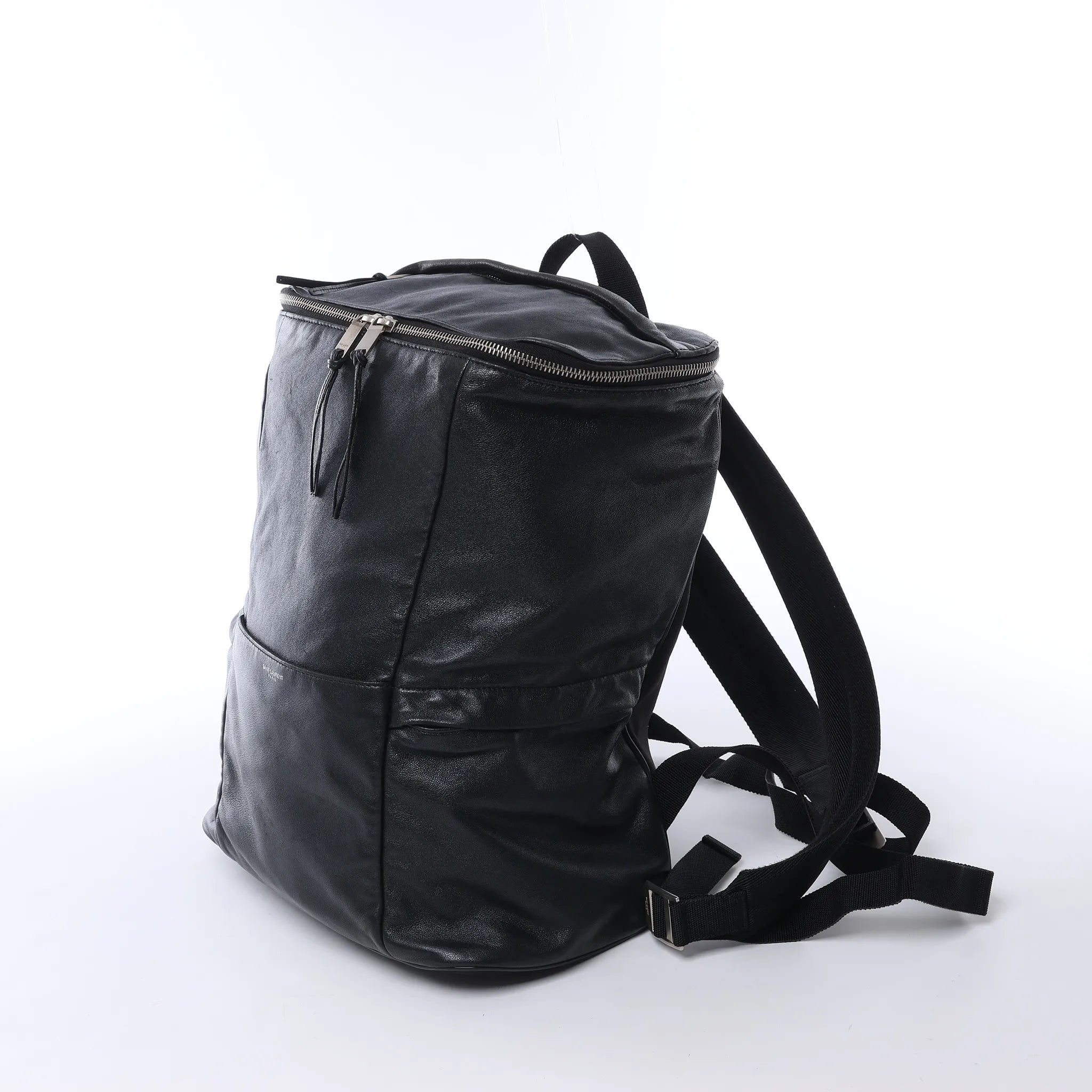 Saint Laurent Paris Sid Leather & Canvas Backpack in Black