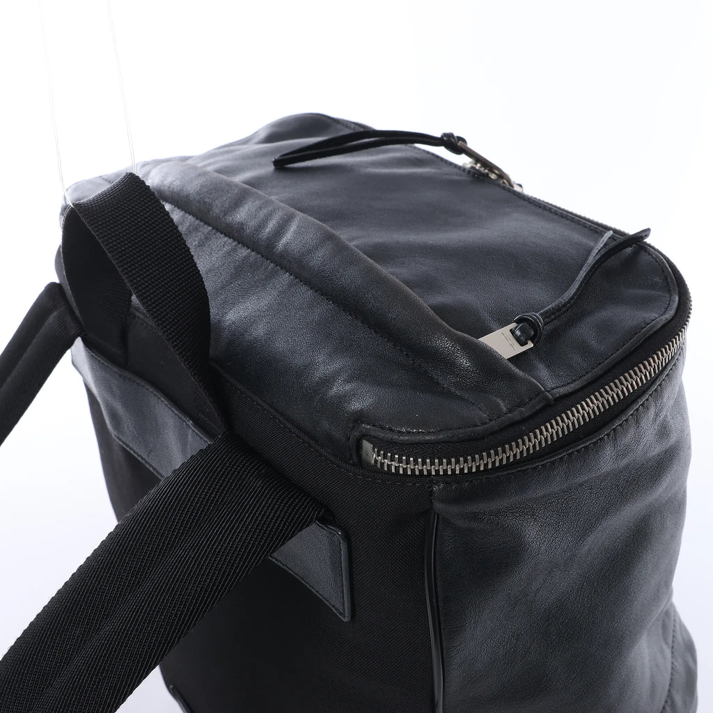 Saint Laurent Paris Sid Leather & Canvas Backpack in Black