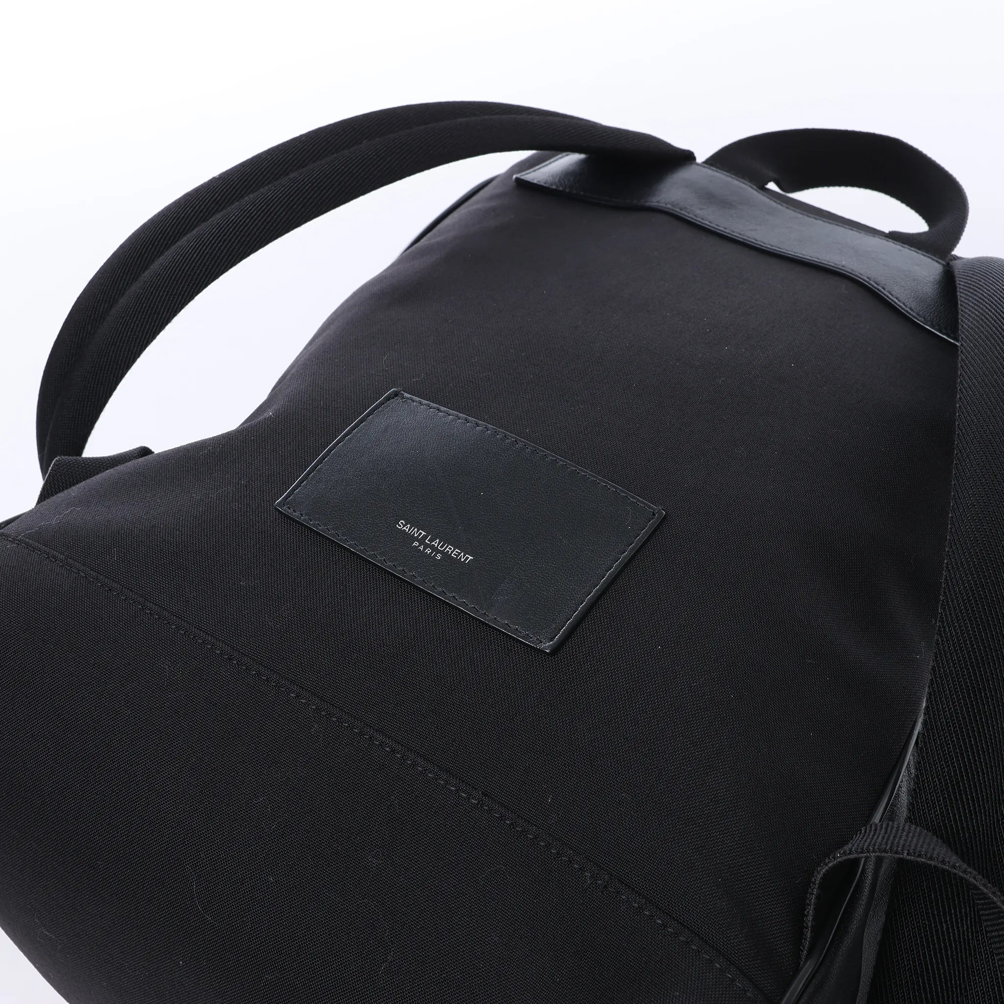 Saint Laurent Paris Sid Leather & Canvas Backpack in Black