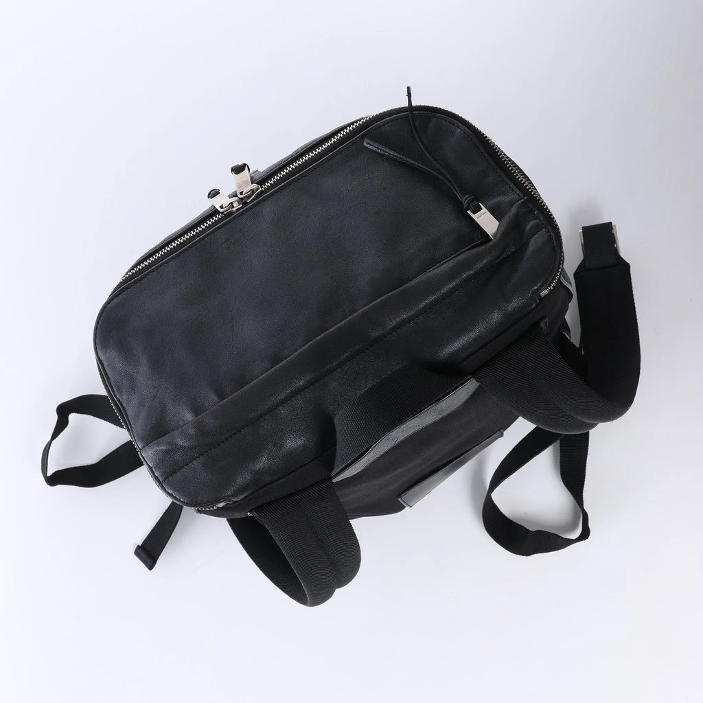 Saint Laurent Paris Sid Leather & Canvas Backpack in Black