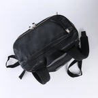 Saint Laurent Paris Sid Leather & Canvas Backpack in Black