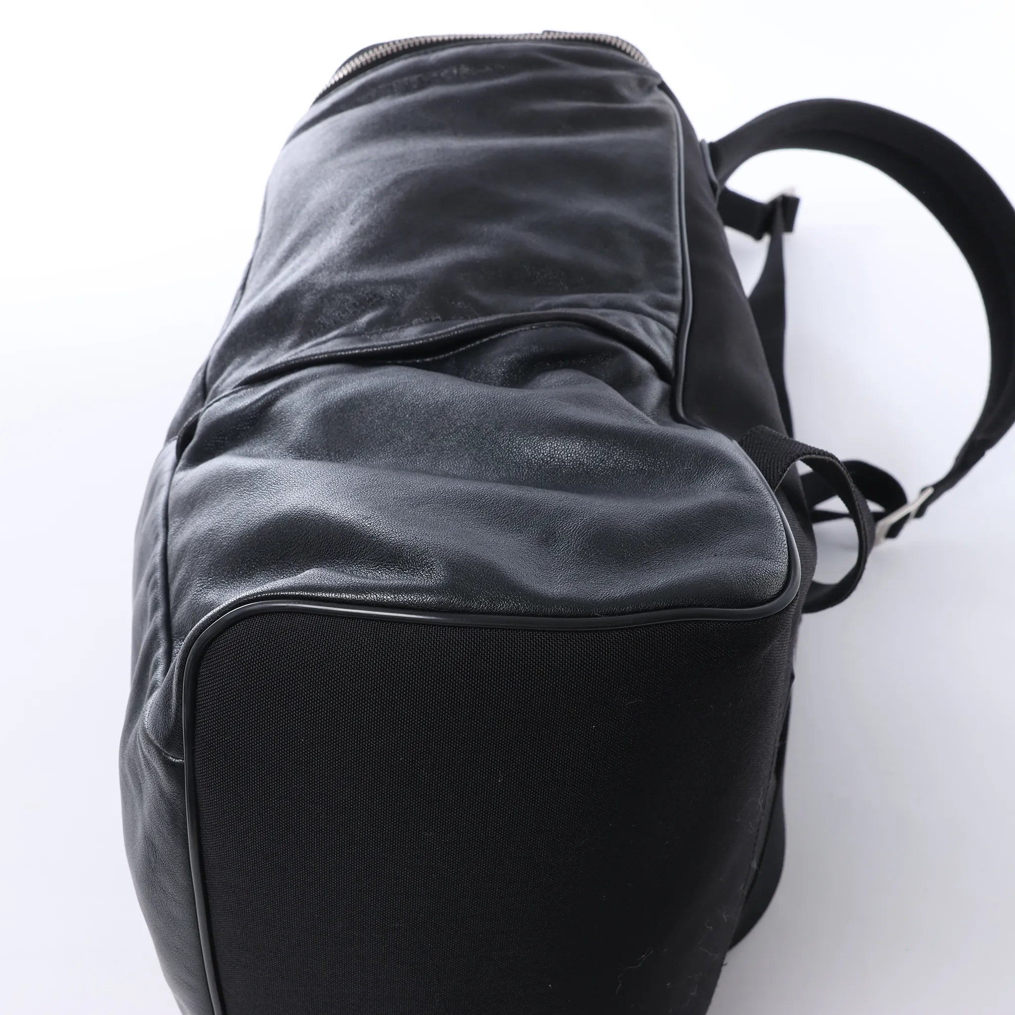 Saint Laurent Paris Sid Leather & Canvas Backpack in Black