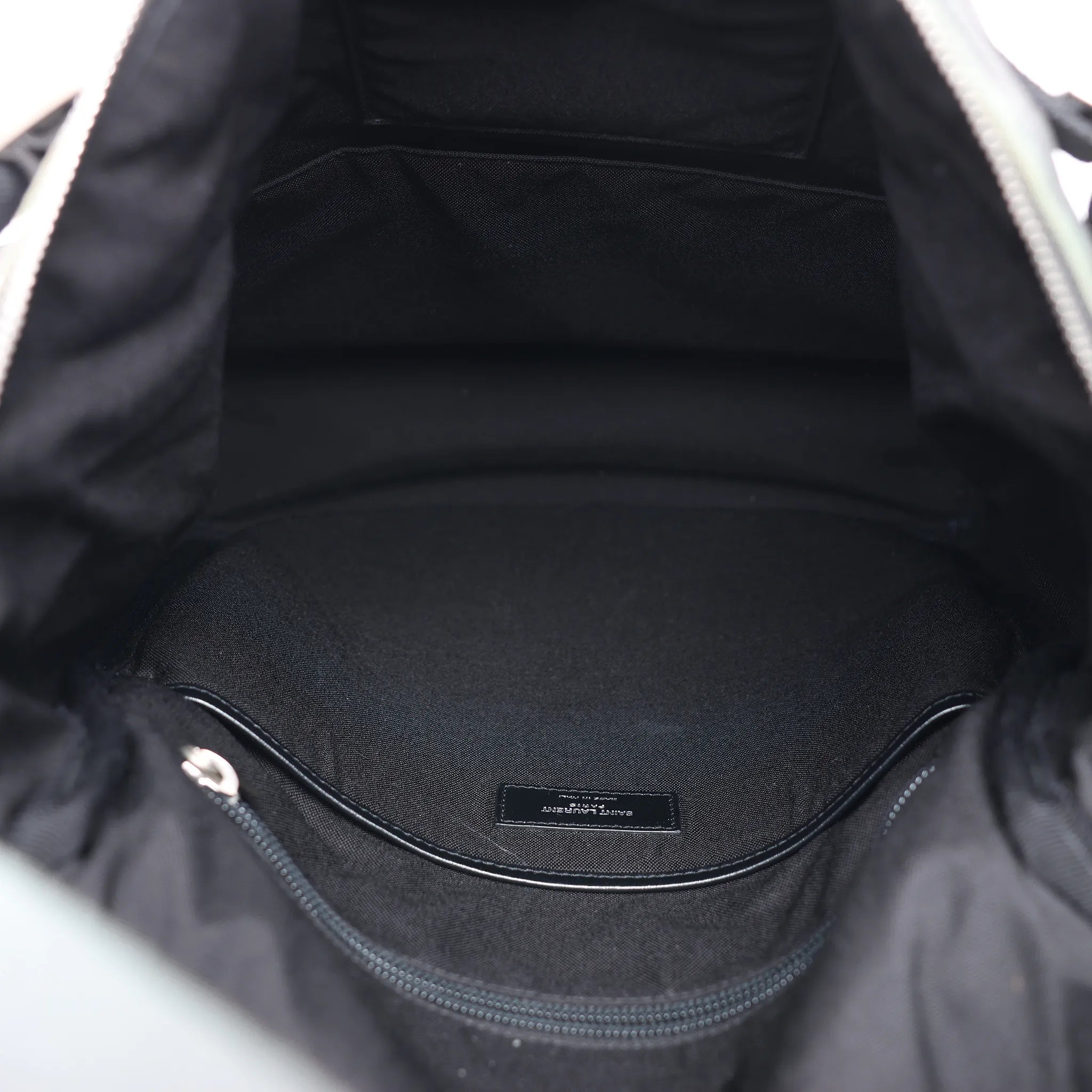 Saint Laurent Paris Livington Canvas & Leather Backpack in Gray 481005