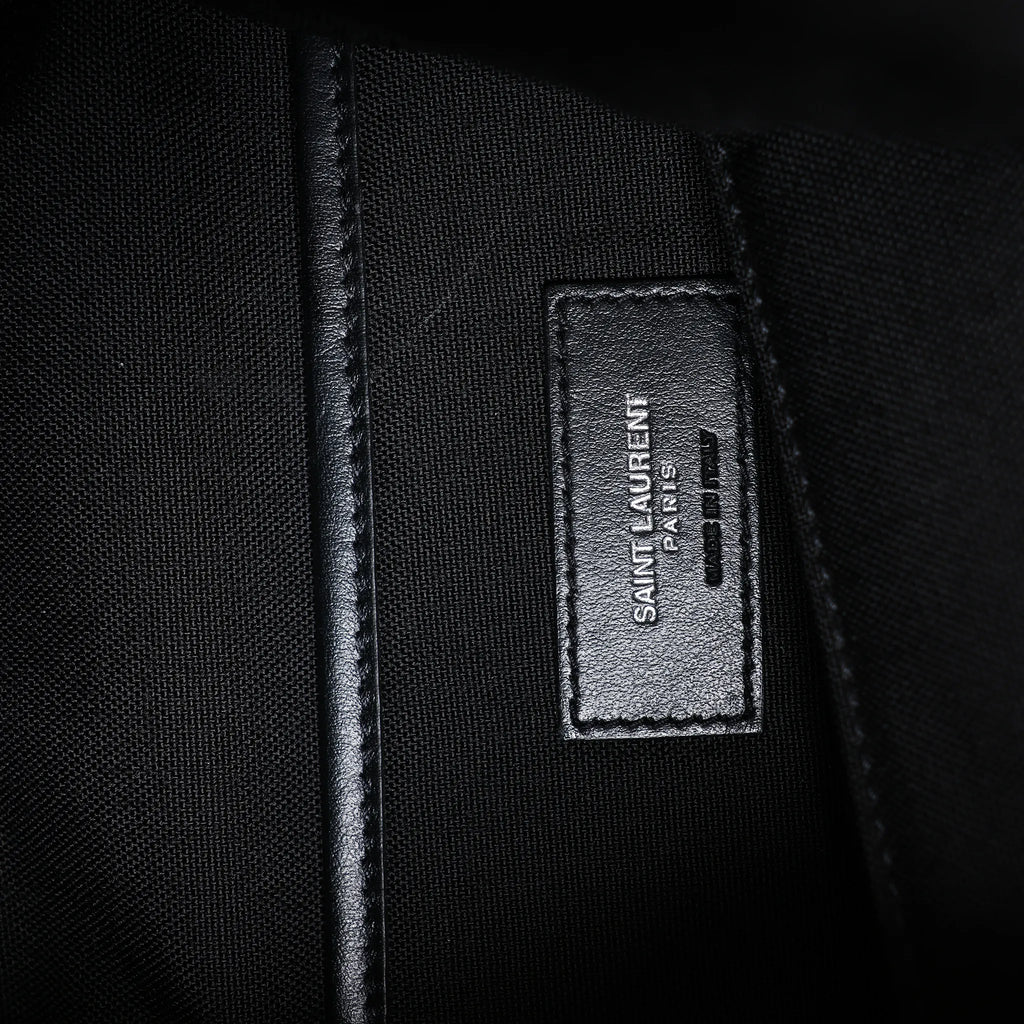 Saint Laurent Paris Livington Canvas & Leather Backpack in Gray 481005