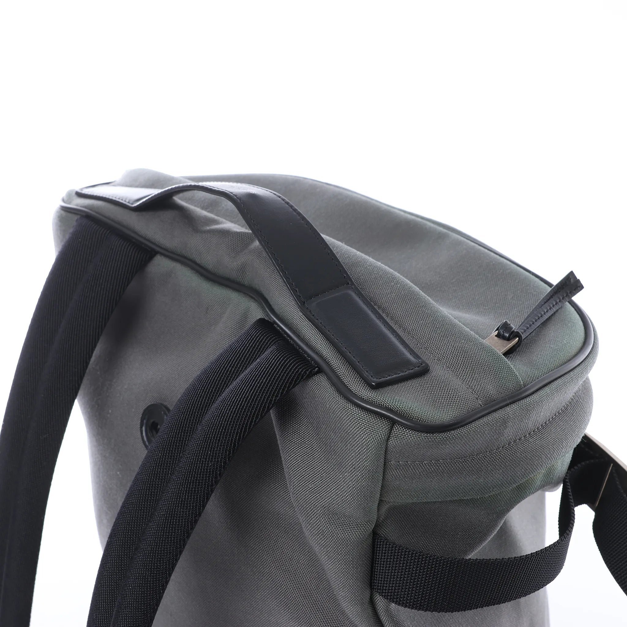 Saint Laurent Paris Livington Canvas & Leather Backpack in Gray 481005