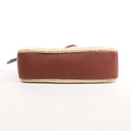Saint Laurent Paris Lou Camera Raffia x Leather Crossbody Bag in Beige x Brown 468537