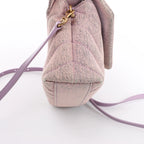 Saint Laurent Paris Loulou Canvas & Leather Shoulder Bag in Purple 678401