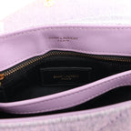 Saint Laurent Paris Loulou Canvas & Leather Shoulder Bag in Purple 678401