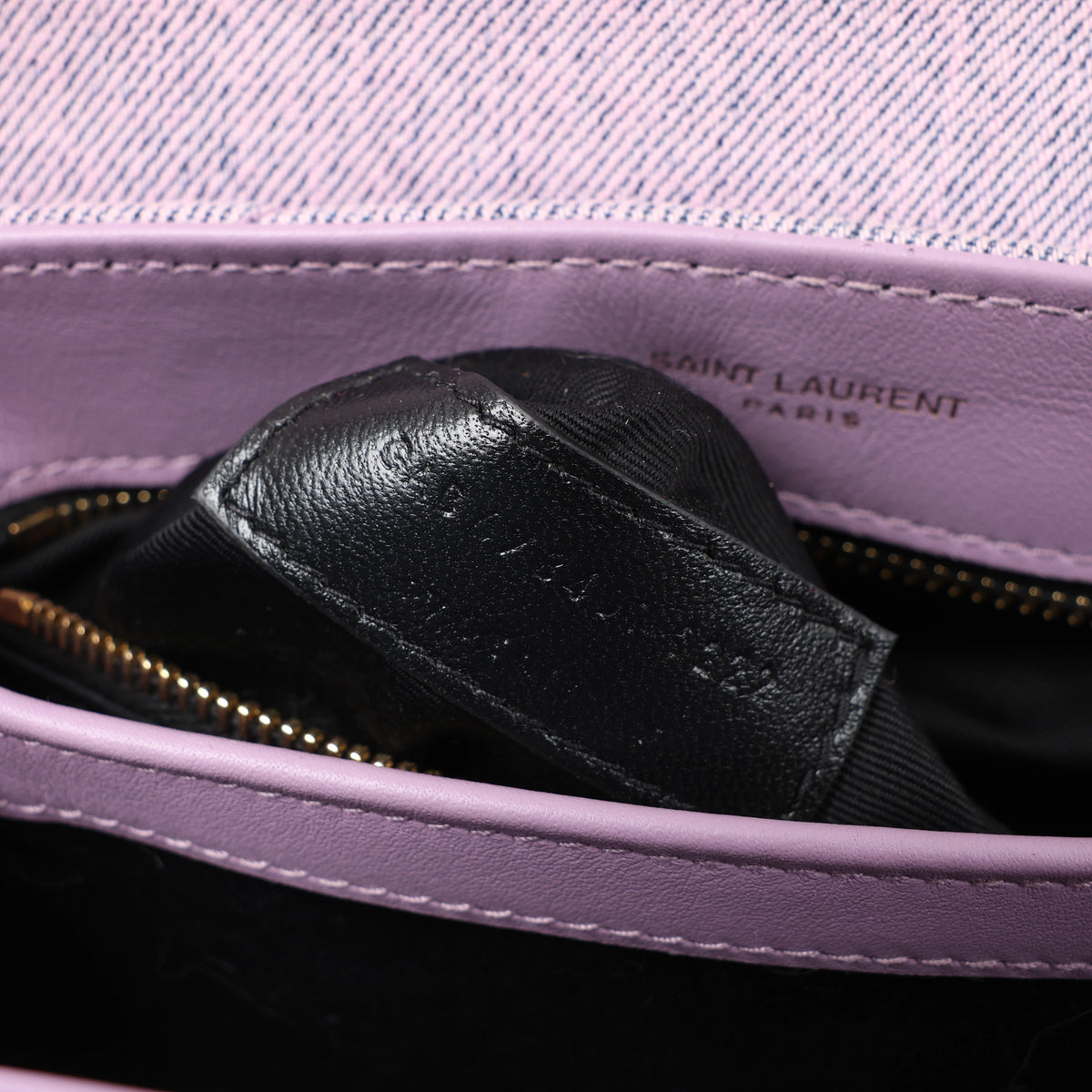 Saint Laurent Paris Loulou Canvas & Leather Shoulder Bag in Purple 678401
