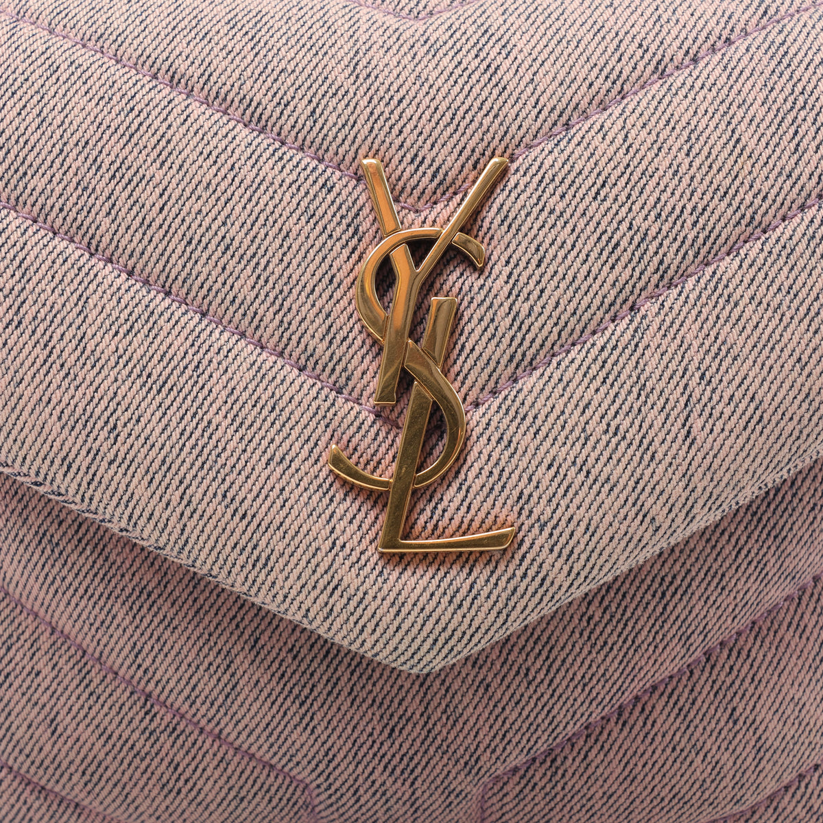 Saint Laurent Paris Loulou Canvas & Leather Shoulder Bag in Purple 678401