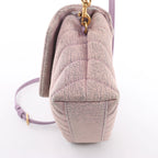 Saint Laurent Paris Loulou Canvas & Leather Shoulder Bag in Purple 678401