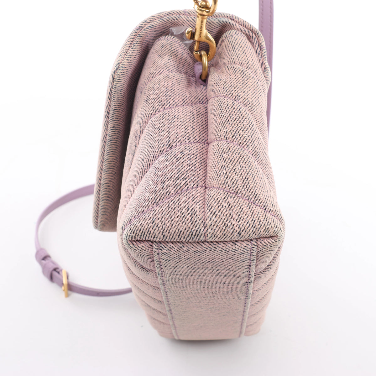 Saint Laurent Paris Loulou Canvas & Leather Shoulder Bag in Purple 678401