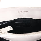 Saint Laurent Paris Loulou Leather Chain Shoulder Bag in Gray 494699