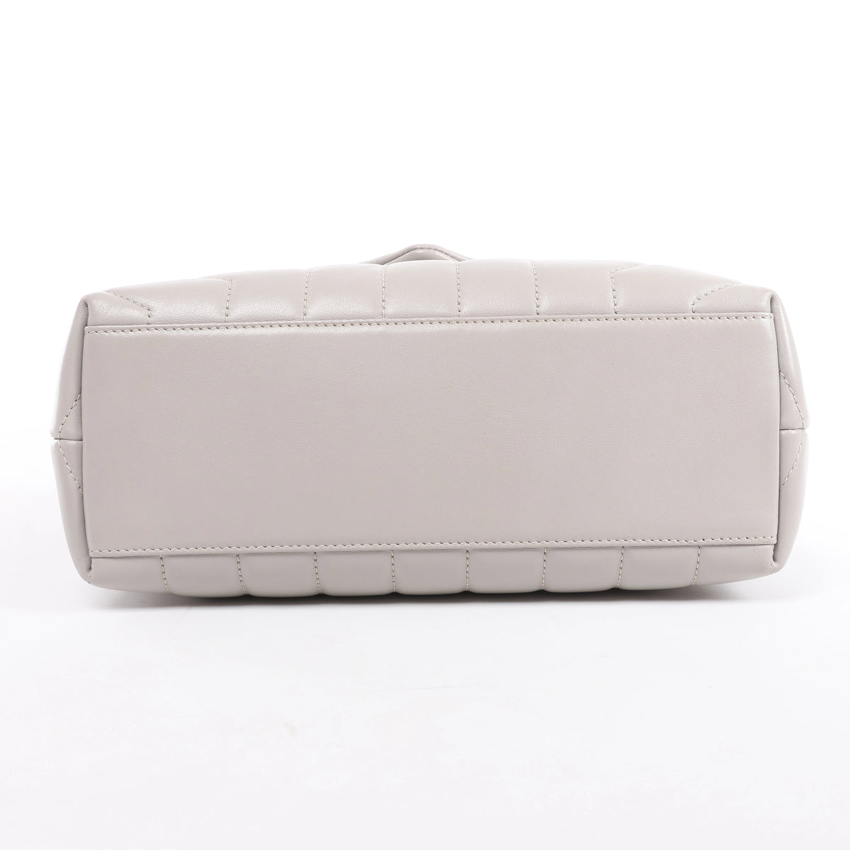 Saint Laurent Paris Loulou Leather Chain Shoulder Bag in Gray 494699