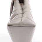 Saint Laurent Paris Loulou Leather Chain Shoulder Bag in Gray 494699