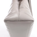 Saint Laurent Paris Loulou Leather Chain Shoulder Bag in Gray 494699